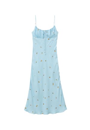 & OTHER STORIES, & OTHER STORIES DRAWSTRING MIDI DRESS - Robe de jour - light turquoise