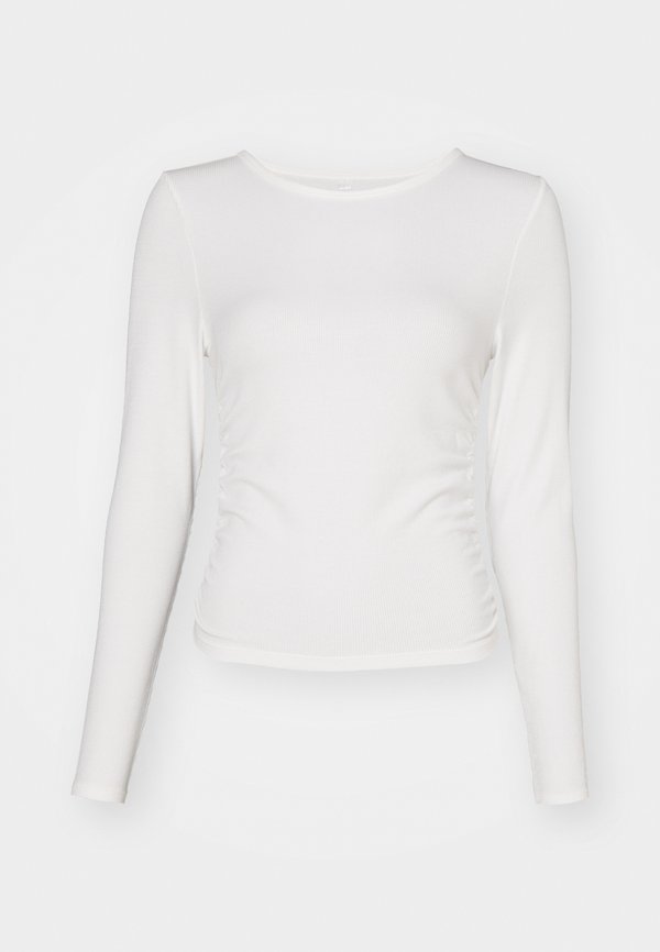 LONG SLEEVE CREW WITH SIDE RUCHING - Long sleeved top - ivory4