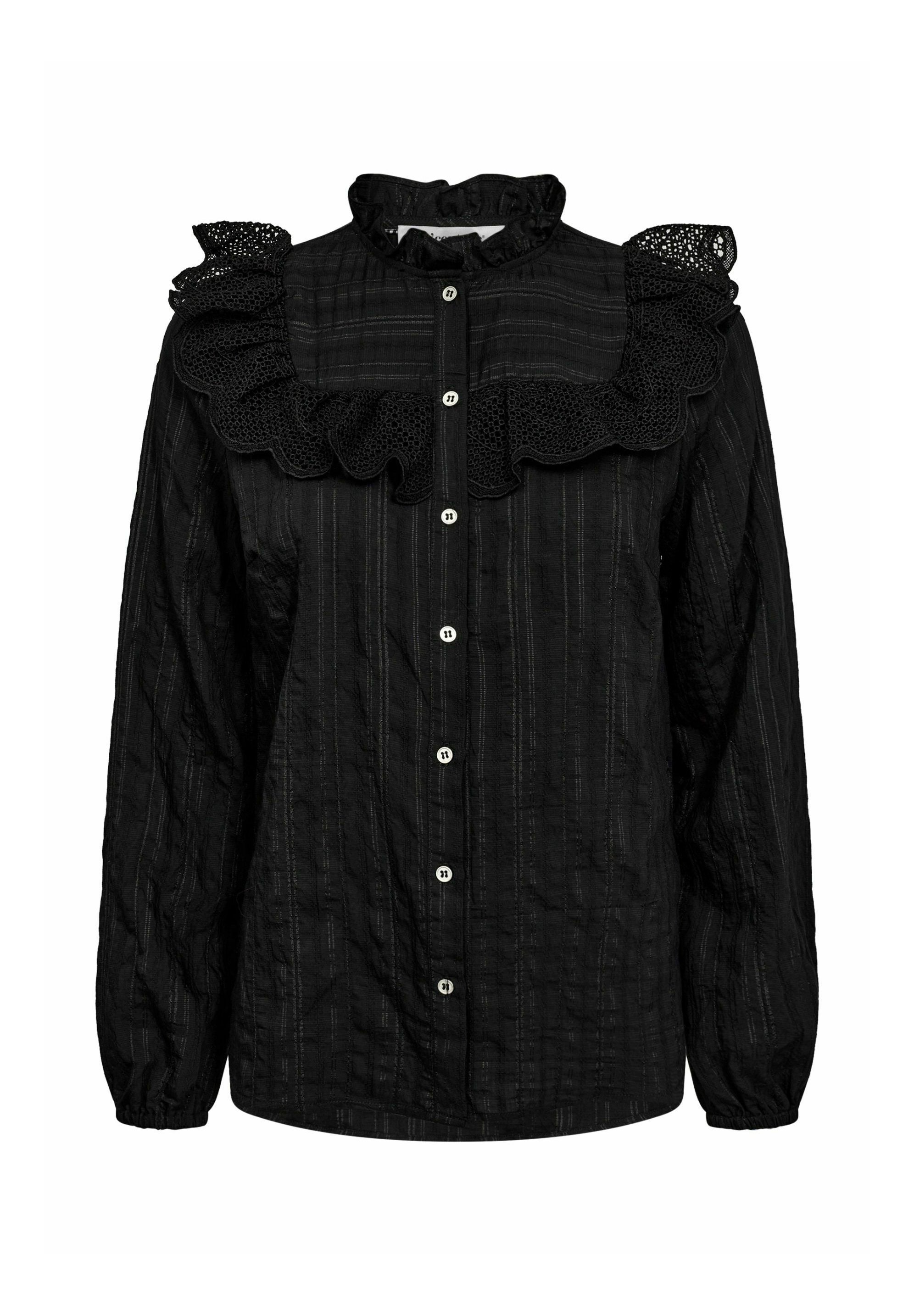 Co'couture TUNECC FRILL SHIRT Camicia black/nero
