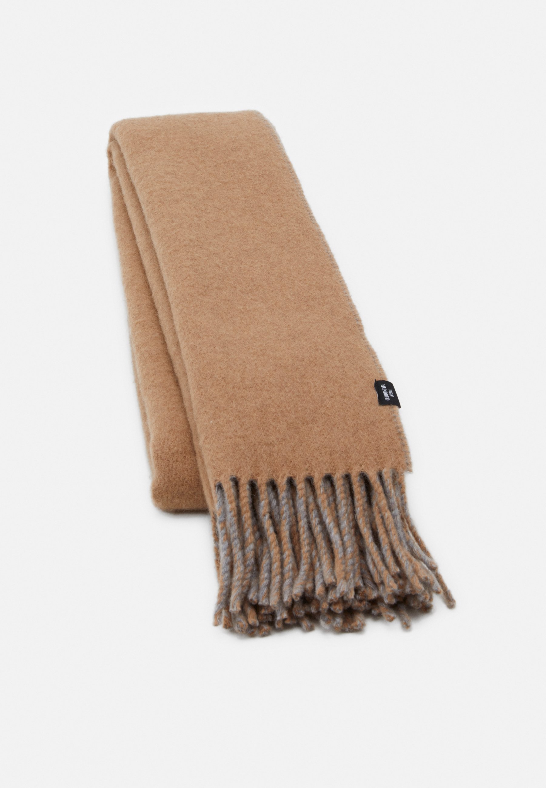 Won Hundred VANESSA DOUBLE Sjal camelgrey melange Won Hundred KELLY Vinterjakke camel Zalando.no