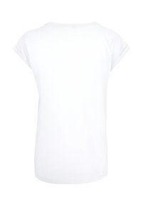 Weißes T-Shirt mit kurzen Ärmeln, aufgerollten Säumen und einem runden Halsausschnitt, aus weichem Baumwollstoff. Glatte Textur, klassisch taillierte Form.