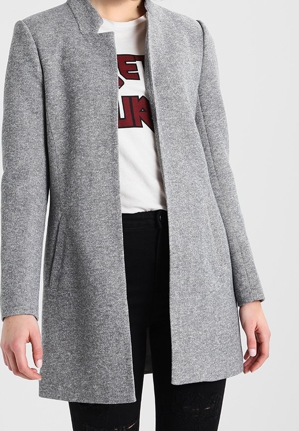 ONLY Cappotto corto - mottled light grey