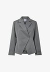 PCFALKA FITTED NADELSTREIFEN - Blazer - grey pinstripe
