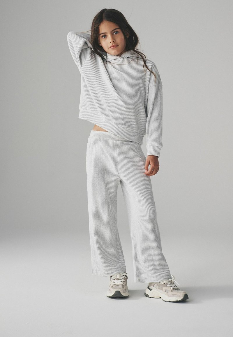 Ensemble Polaire Fille - Sweat à Capuche Et Pantalon Large à Carreaux, Tenue Chaude D'hiver Pour Adolescentes, Confortable Et Stylé