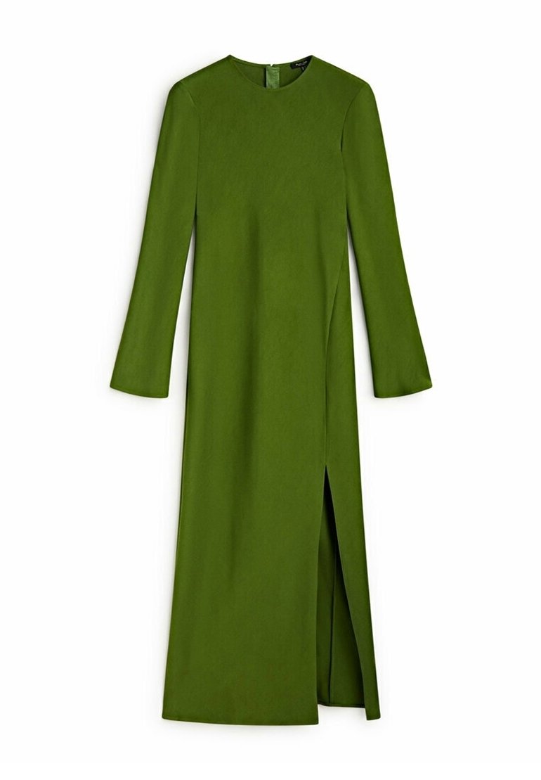 chinese dress ladies Massimo Dutti Green Front Slit Maxi Dress | Pre Loved main image 1