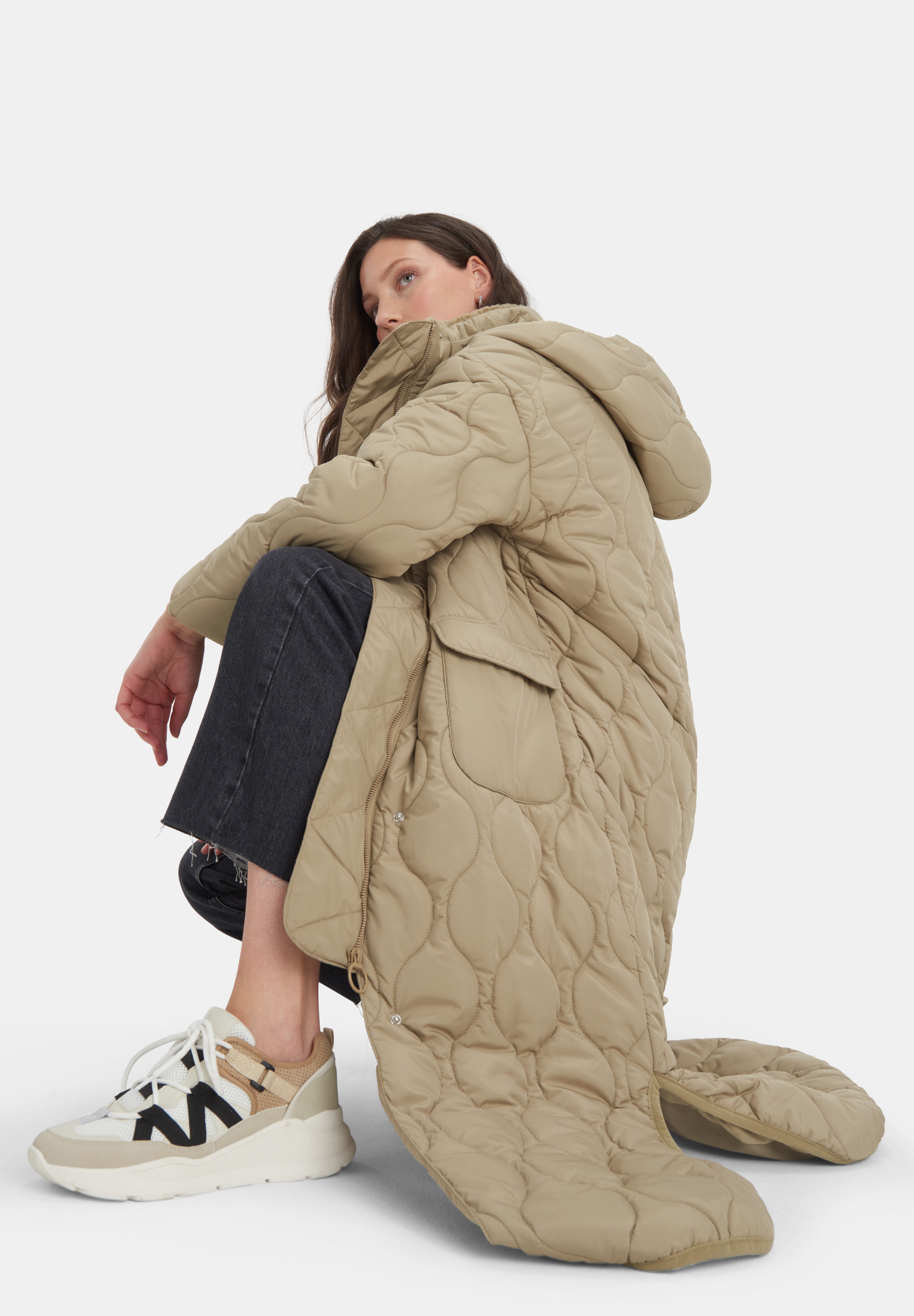 Shoeby LUCY QUILTED EKSEPT - Winterjas - green/beige - Zalando.be