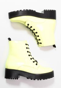 Even&Odd Botines con plataforma - neon yellow