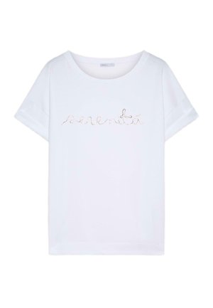 Luisa Viola, T-SHIRT LETTERING RICAMATA - Camiseta estampada - bianco