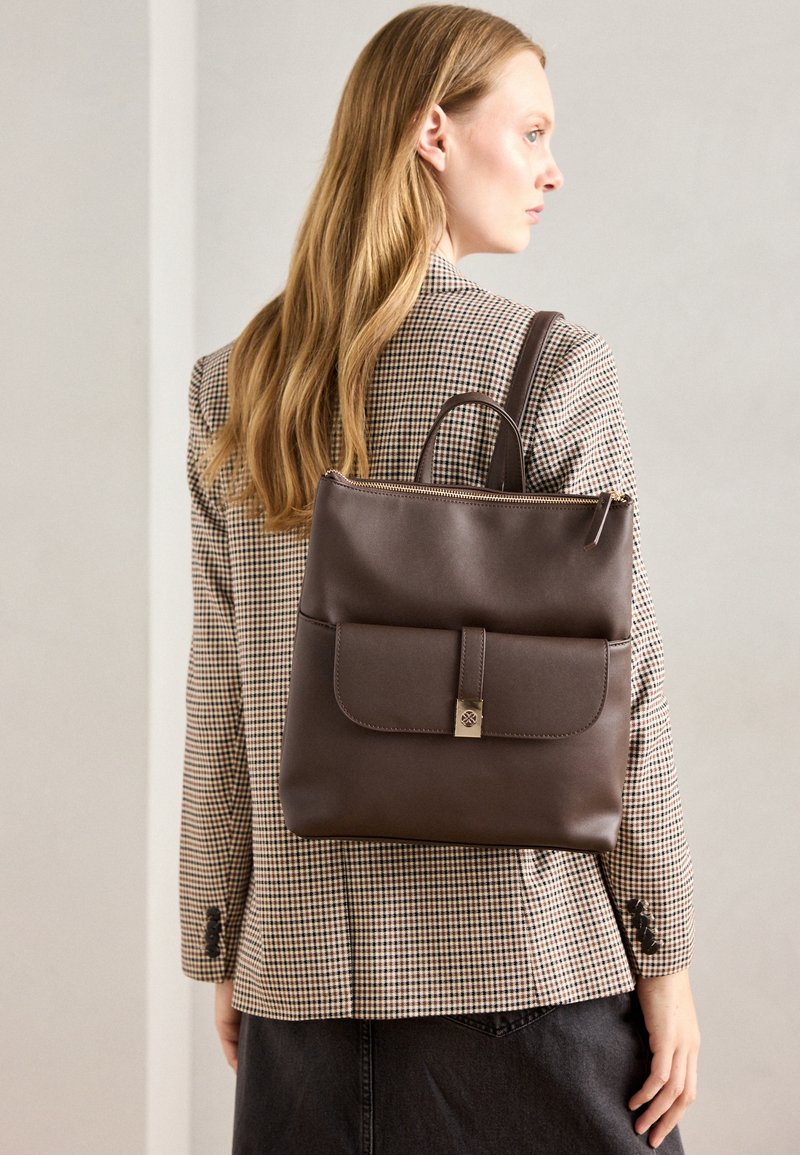 Sac Bandoulière Femme Marron Pied-de-poule - Simili Cuir - Neuf Sans étiquettes