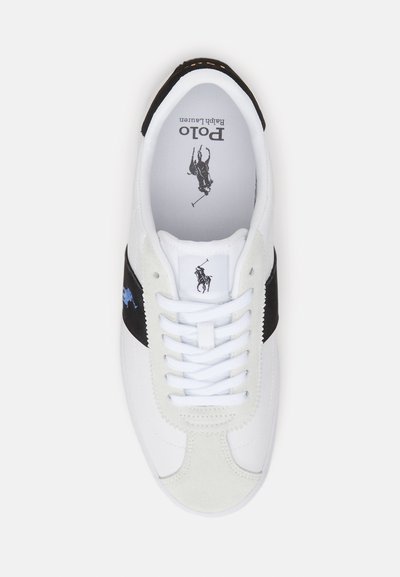 Polo Ralph Lauren COURT VULC LEATHER SUEDE SNEAKER - Joggesko - white/blue