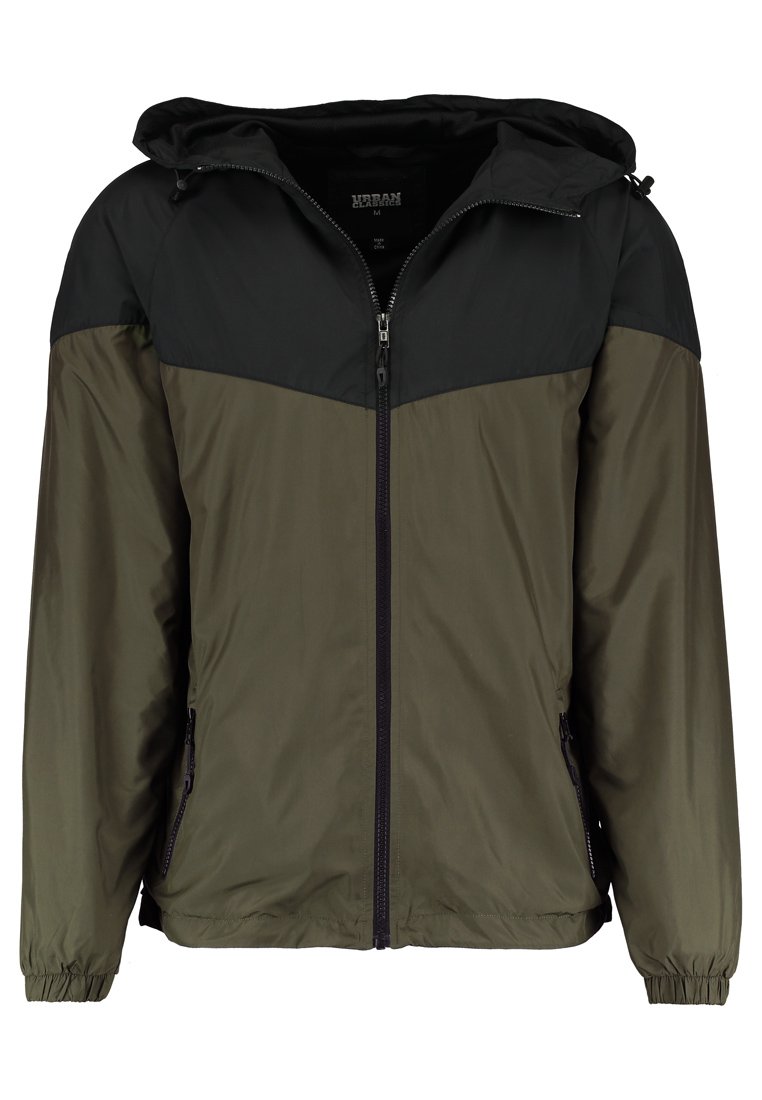 Urban Classics TONE TECH - Windbreaker - black/dark olive