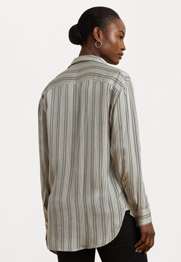 Relaxed Fit Striped Satin Shirt - Button-down blouse3