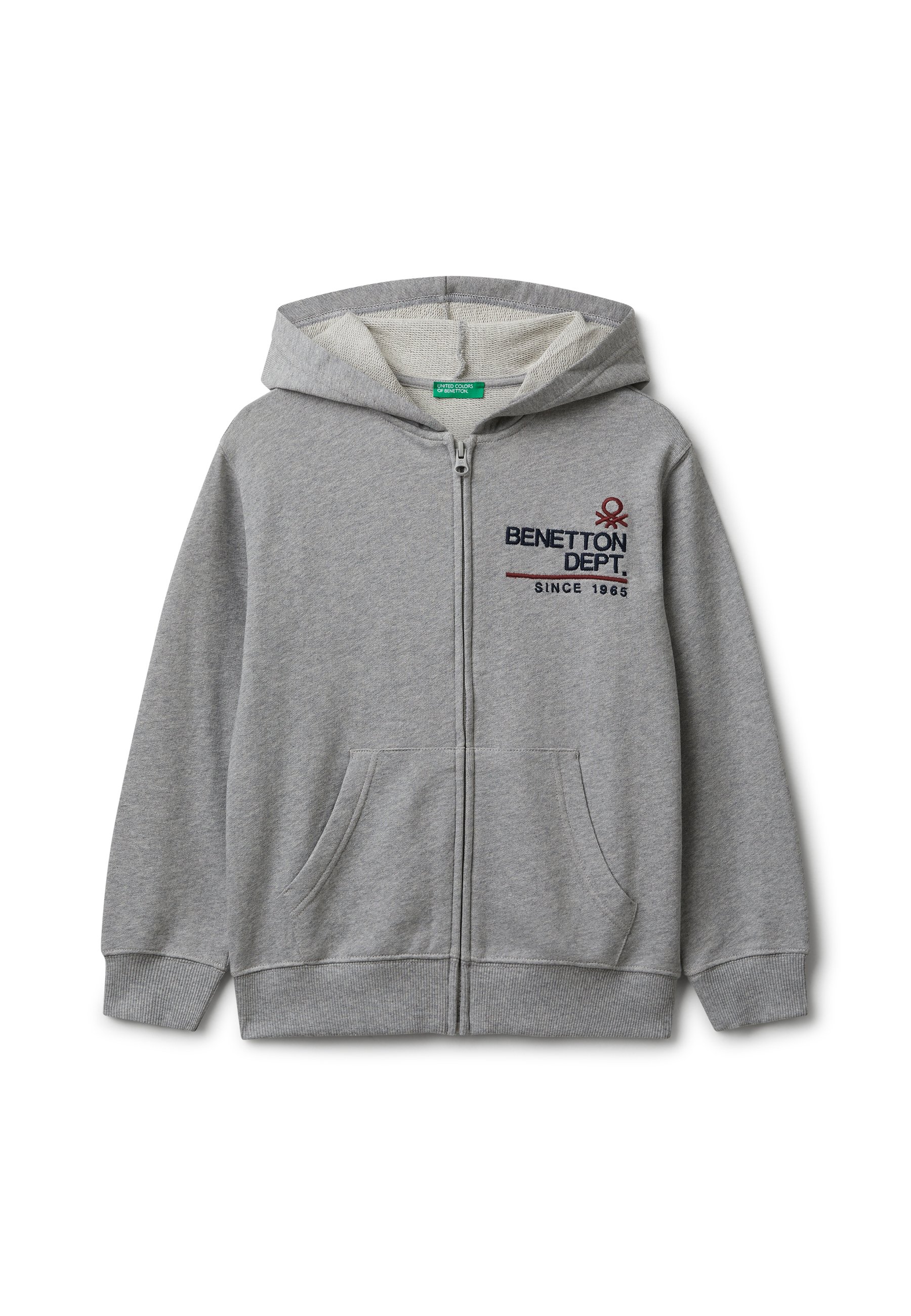 United Colors of Benetton Felpa con zip grey/grigio
