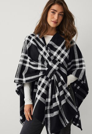 PONCHO - Kapper - schwarz grau