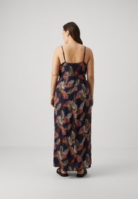 Vero Moda Curve VMCEASY SLIT VNECK DRESS - Maxikjole - navy blazer/new tropical