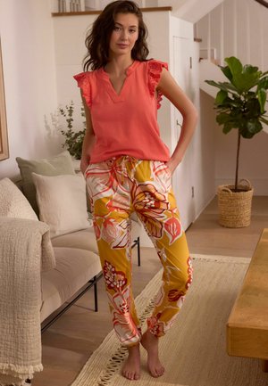 Next SET - Yöasusetti - ochre yellow floral