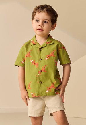 Next, REGULAR FIT - SHORT SLEEVE REVERE COLLAR PRINTED - Chemise - green all over print ghecko