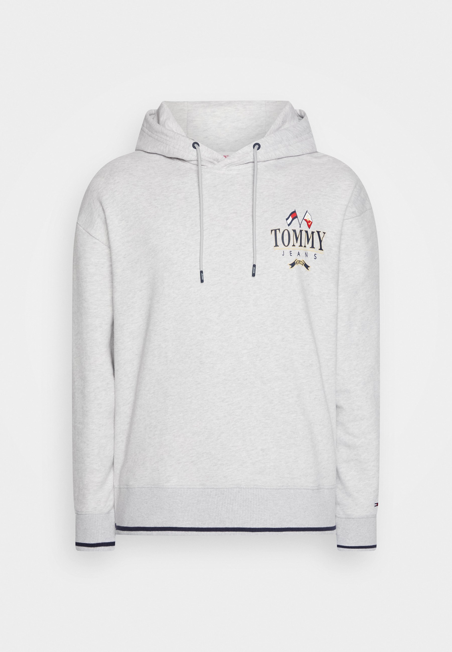 Tommy Jeans SKATER BACK HOODIE - Mikina s kapucí - silver grey