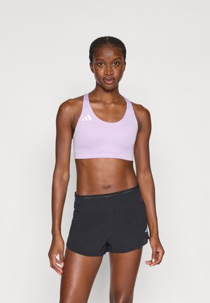 ADIZERO - Športni modrček s srednjo podporo - powder plum