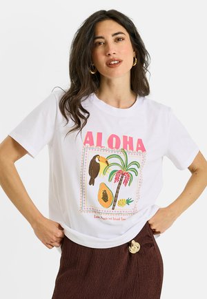 Grain de Malice, T-SHIRT GRAPHIQUE ALHOA - T-shirt imprimé - blanc
