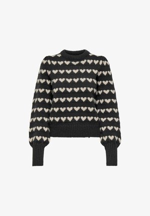 JDY JDYSIGRID LIFE ON PUFF - Pullover - dark grey melange