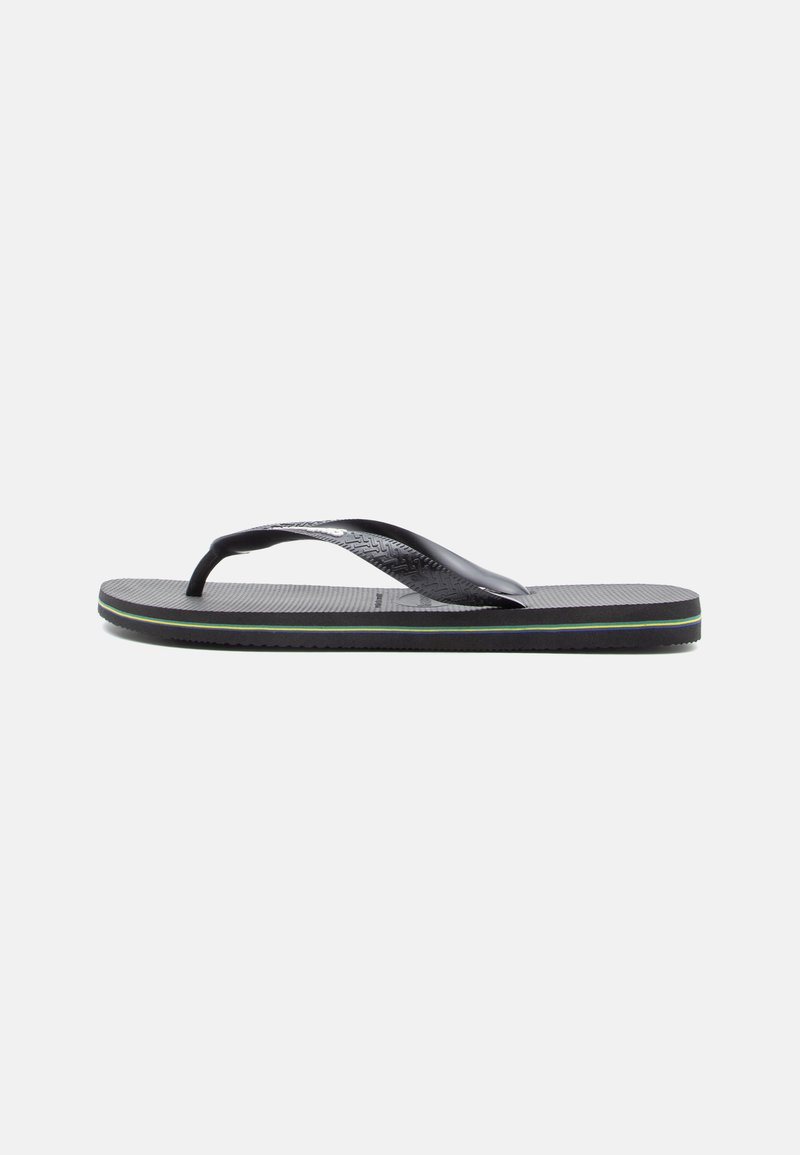 Havaianas - BRASIL LOGO UNISEX - T-bar sandals - black, Enlarge