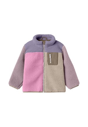Name it, NMFMONICA TEDDY JACKET BLOCK - Flísová bunda - peyote