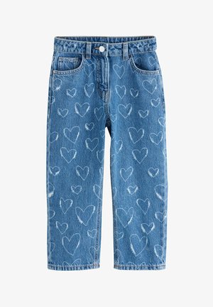 Next, REGULAR FIT - STRAIGHT LEG JEANS . - Straight leg jeans - mid blue denim heart