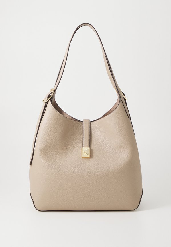 DECO PEBBLED LARGE SHOULDER BAG - Handbag - taupe2