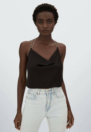MIT GLITZER - Top - black