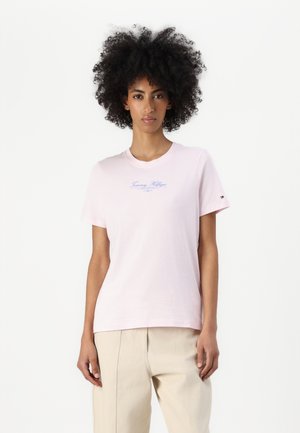 SCRIPT TEE - Print T-shirt - light pink