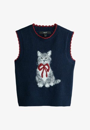 Next, REGULAR FIT - TANK TOP - Top - navy blue cat