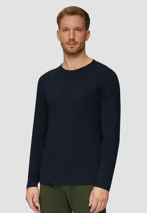 AUS BAUMWOLLJERSEY - Langarmshirt - navy