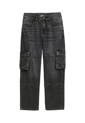 CARGO - Jeans Relaxed Fit - used dark stone grey denim