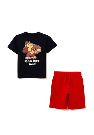 JOGGING SET WITH DONKEY KONG - Shorts - black red