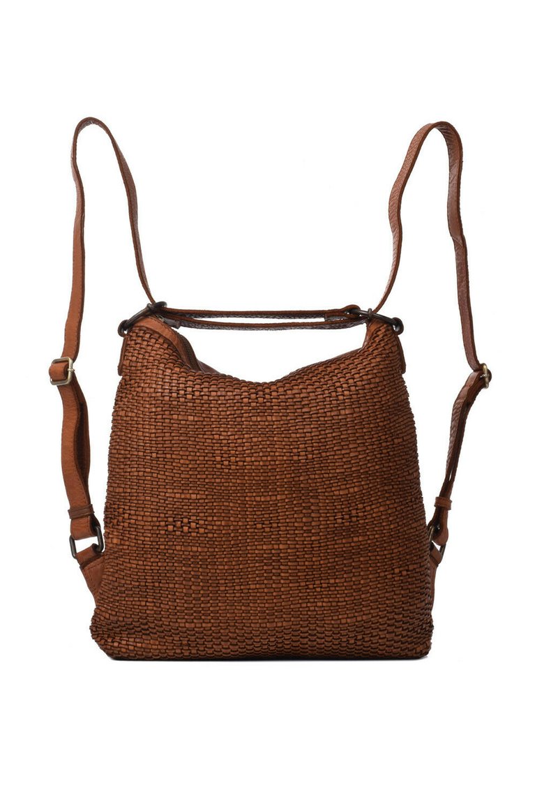 The Bagging Co KNITTED - Sac à dos - Brown leather