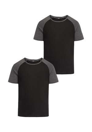 2ER PACK MIT RAGLANÄRMELN - Print T-shirt - schwarz