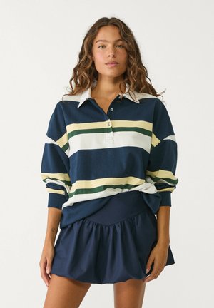 Stradivarius BALLOON - A-line skirt - dark blue