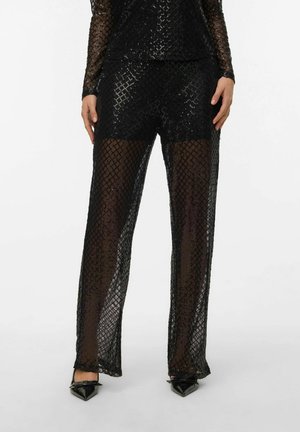 MIT WEITEM BEINSCHNITT VMSAFINA HOHE TAILLE - Püksid - black