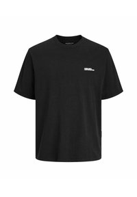 Sort bomulds T-shirt med rund halsudskæring, korte ærmer og en lille hvid grafisk tekst på brystet med teksten "LIMITED EDITION."