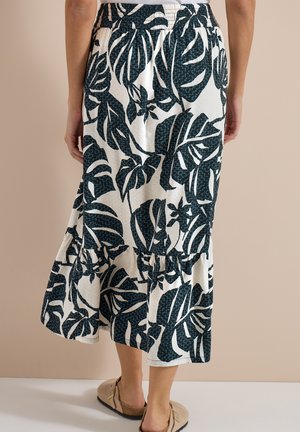 Cecil, MAXI-ROCK MIT SOMMERLICHEM BLÄTTERMUSTER - Jupe trapèze - palm breeze green