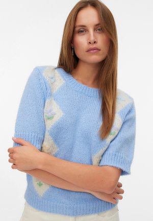 Vero Moda, VMMADDEN O NECK - Tričko s potlačou - brunnera blue