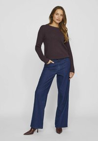 VILA VIDALO O-NECK - Stickad tröja - plum perfect