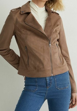 Imitatieleren jas - light brown