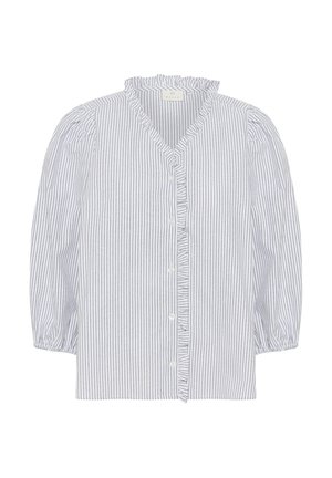 Kaffe OSITA - Blouse - white black oxford stripe