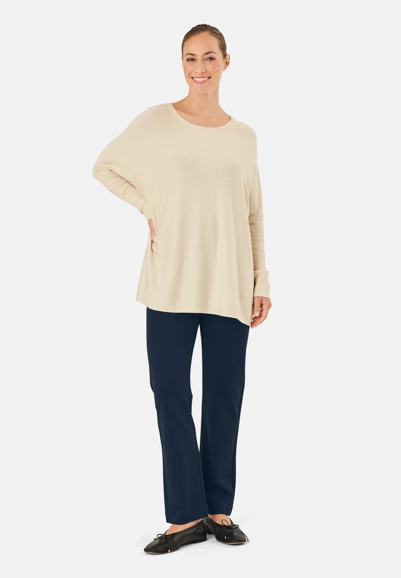 Pull Masai Femme Taille L - Beige - Coton/Polyester - Manches Courtes - Occasion Très Bon état