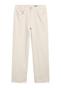 MID-WAIST STRAIGHT-LEG - Kalhoty - beige