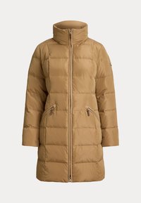 CHANNEL QUILTED FUNNELNECK DOWN COAT - Dūnu mētelis - classic camel