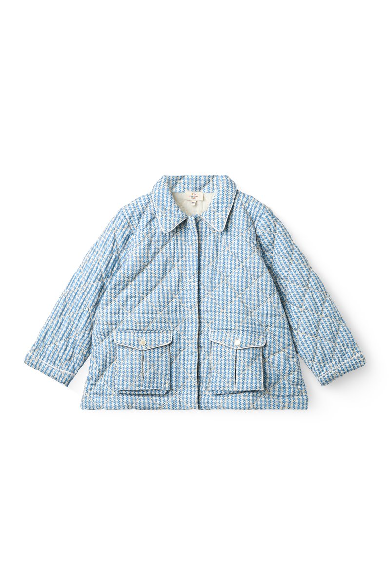 Copenhagen Colors HOUNDSTOOTH QUILTED UNISEX - Jas - blue/lichtblauw ...
