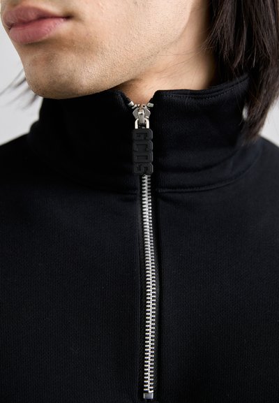 GCDS ESSENTIALS HALF ZIP - Felpa - black
